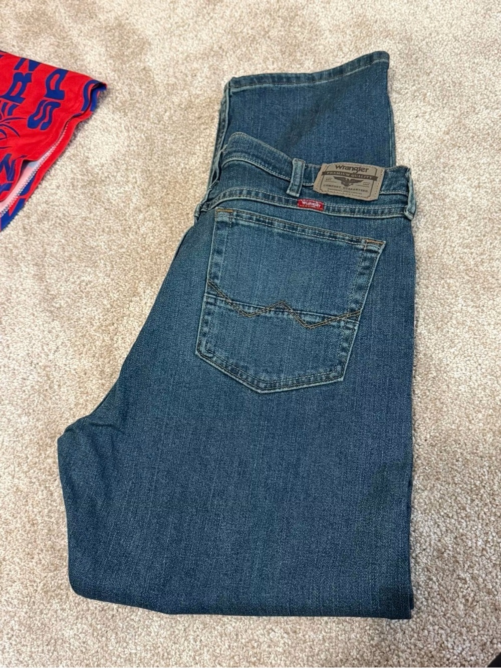 Wrangler Men's Dark Blue Straight Jeans